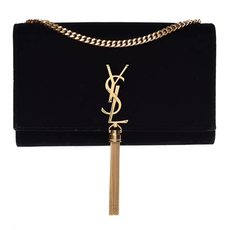 Saint Laurent YSL Blogger Tassel Shoulder Bag 425317 Black